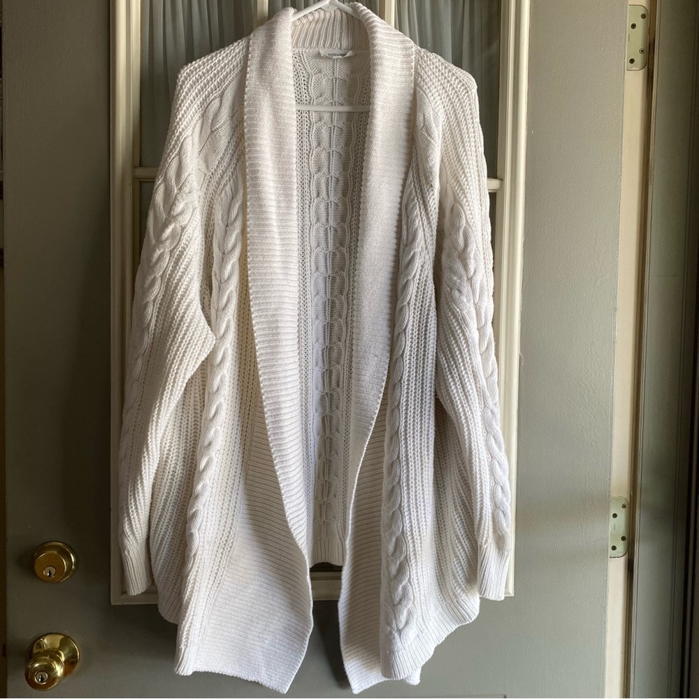 Haven Well Within White Cable Knit Cardigan